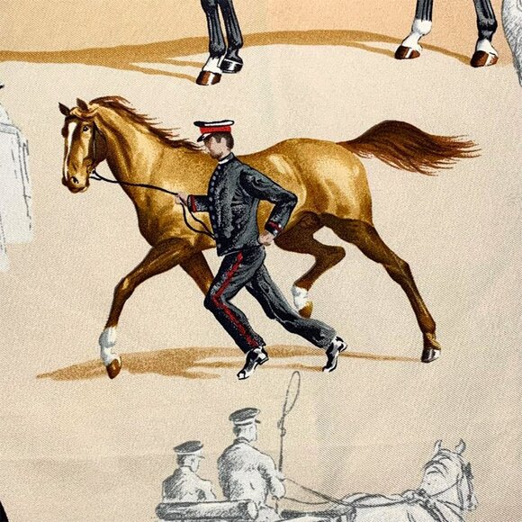 AUTHENTIC HERMES Vintage Les Haras Nationaux Equestrian Silk Scarf - Picture 7 of 11